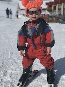 Toddler skiing at Sunlight Mountain Resort
