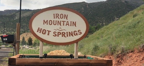 Iron Mountain Hot Springs entrance in Glenwood Springs Colorado 