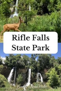 Rifle Falls State Park is a uniquely lush area for hiking, camping, picnicking in a more arid region of western Colorado.  The main attraction is the Rifle Creek which falls over a 70-foot triple waterfall but the many small limestone caves are a surprise for kids and adults alike.