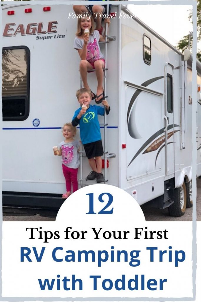 Thinking of taking an RV camping trip with kids? Before Your first family RV camping trip with toddlers, follow these tips for an unforgettable trip. - We love TIP #6 and #10 for RV camping with our kids. . Based on our experience renting a motorhome and camping in our own travel trailer with a large family. RV camping can be so much fun (and easier than a tent) with toddlers - tips to things about campgrounds, car seats, cooking, sleeping, pets and more)