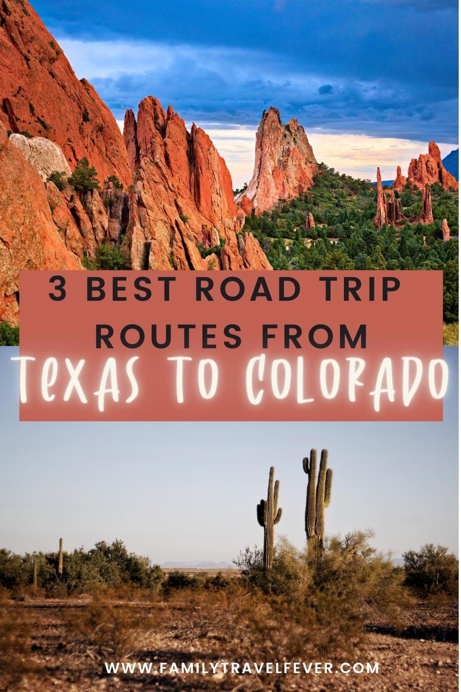 Article for the best road trip routes from Texas to Colorado