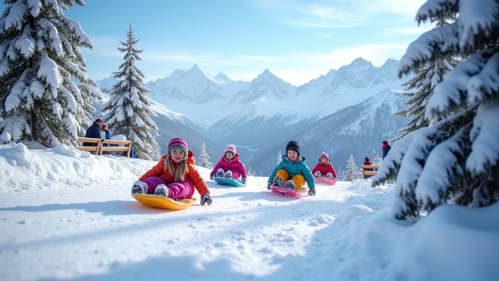 budget friendly family sledding