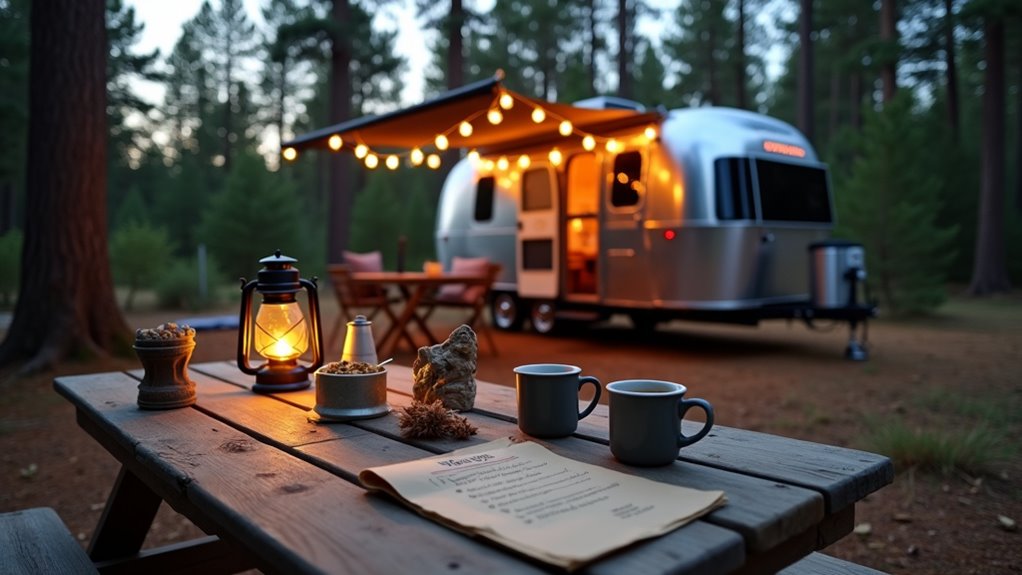 campsite setup and organization