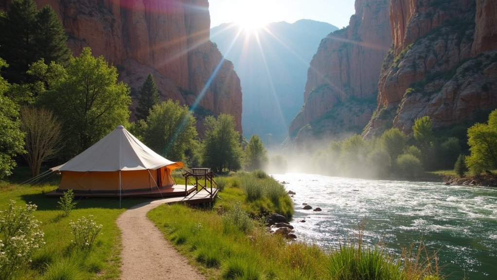 canyon camping and relaxation