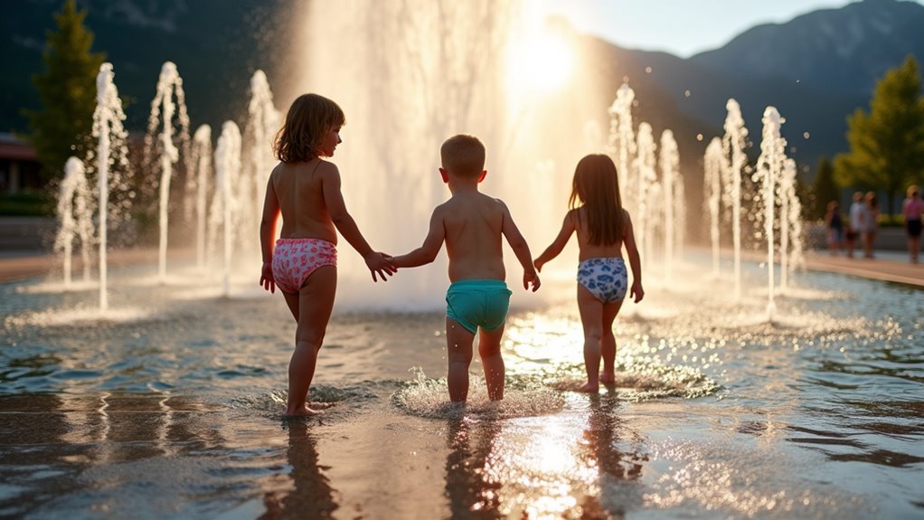 dancing fountain summer playground