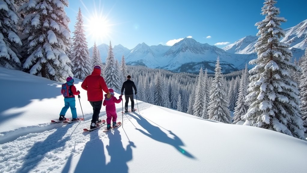 family friendly winter snowshoeing adventures