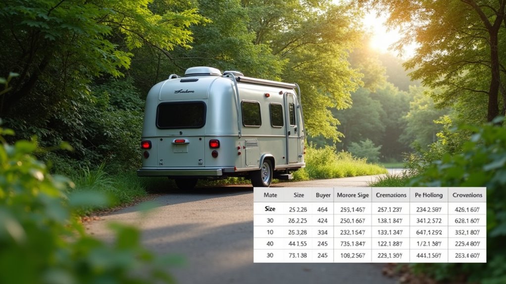 ideal travel trailer size