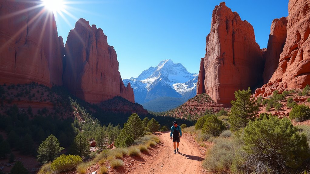 interconnected trails for hikers