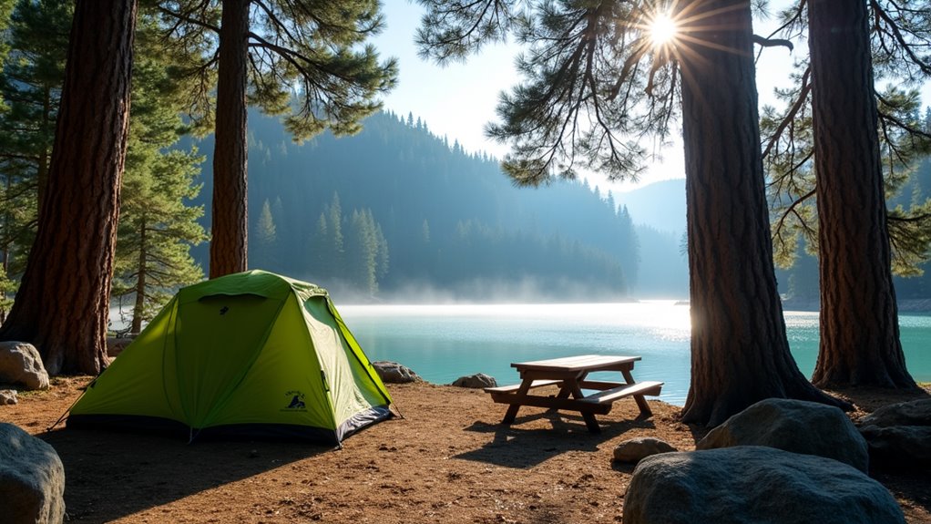 lakeside camping and activities