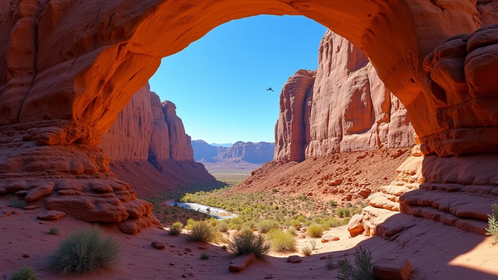 natural arches and sandstone