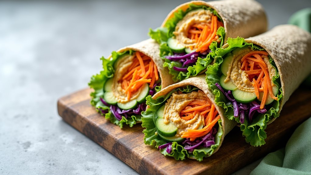 nutritious veggie packed wraps