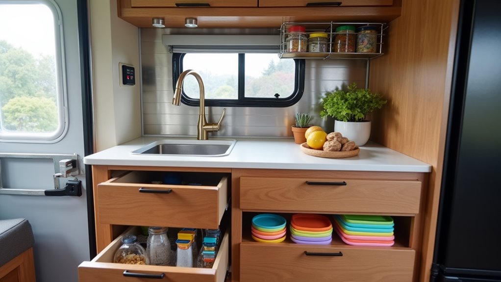 organized rv kitchen essentials