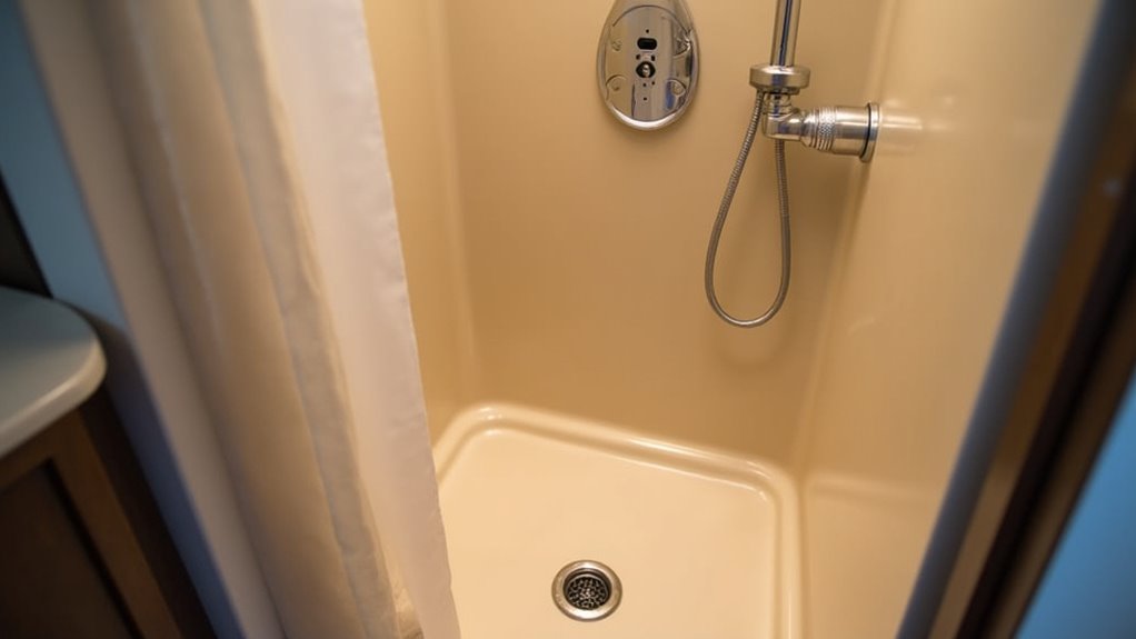 peeing in rv shower