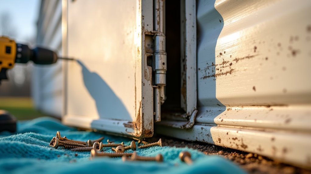 remove rv door safely