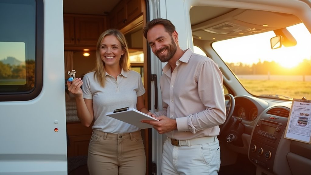 rv rental pickup and return