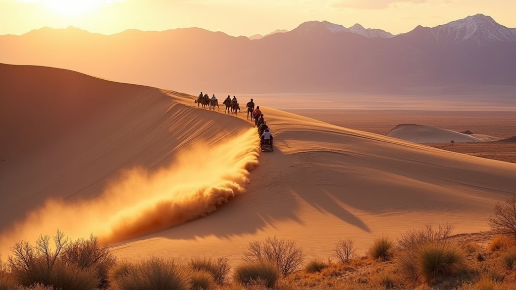 sand sledding and hiking