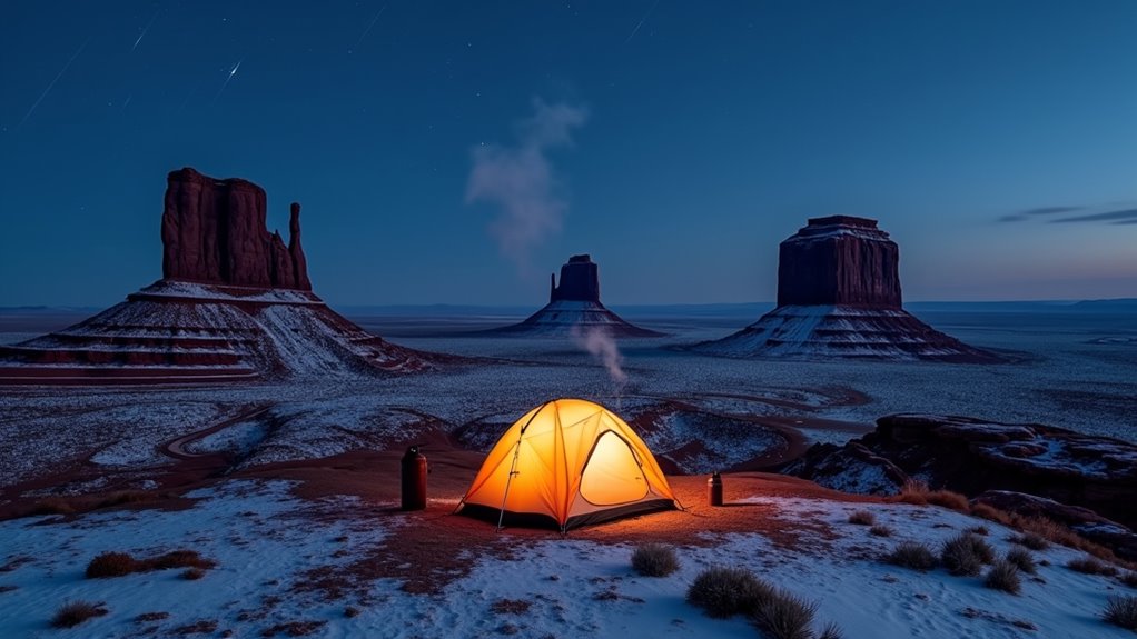 scenic camping in monument valley