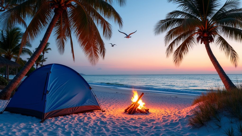 siesta key beach camping