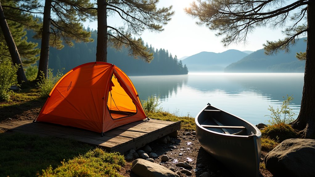 spring camping at lake george