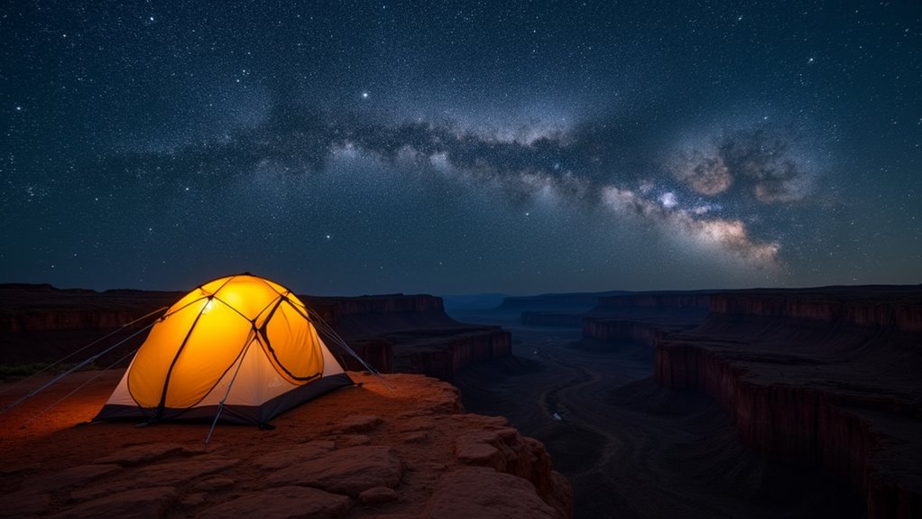 stargazing at dark sky