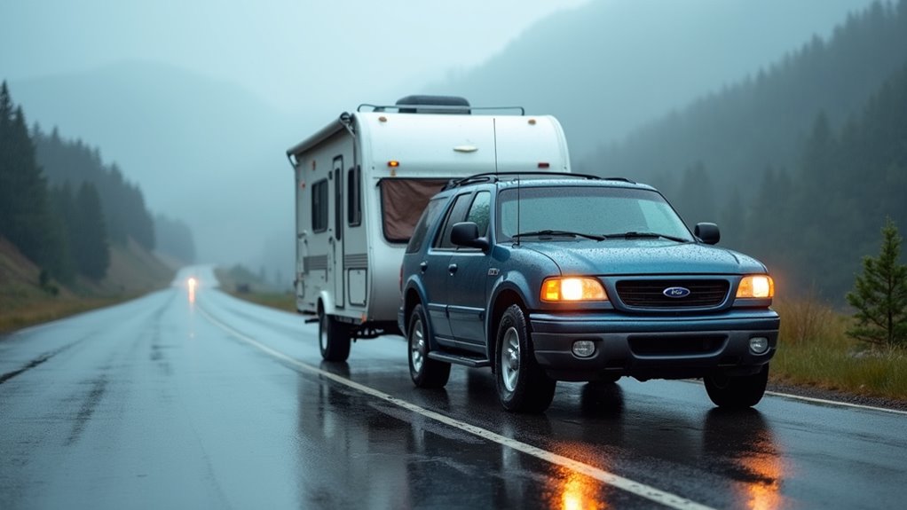 towing safety during weather
