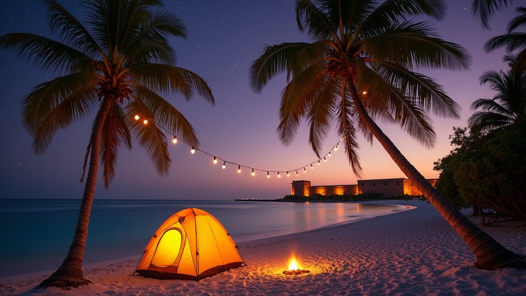 tropical camping at dry tortugas