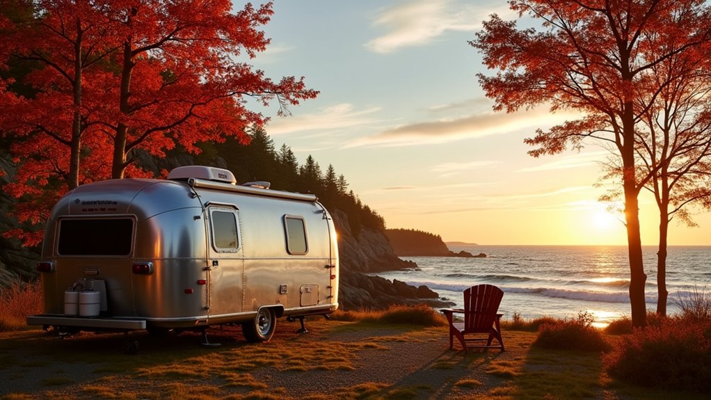 vibrant autumn coastal views