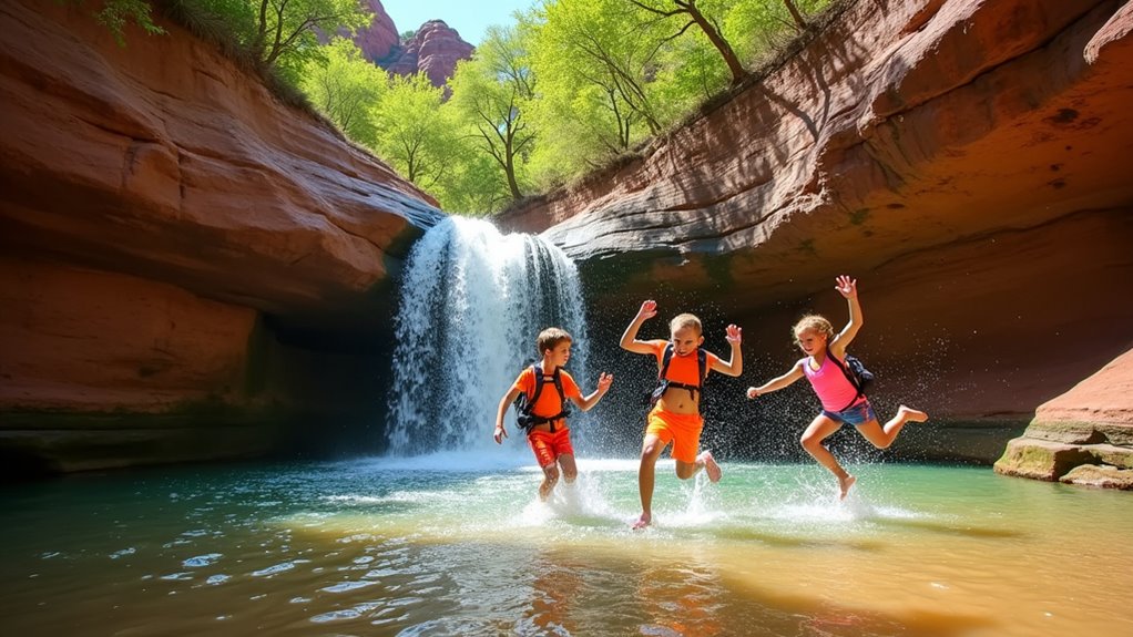 waterfall hike near moab
