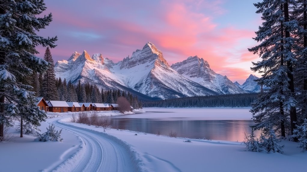 winter camping and activities