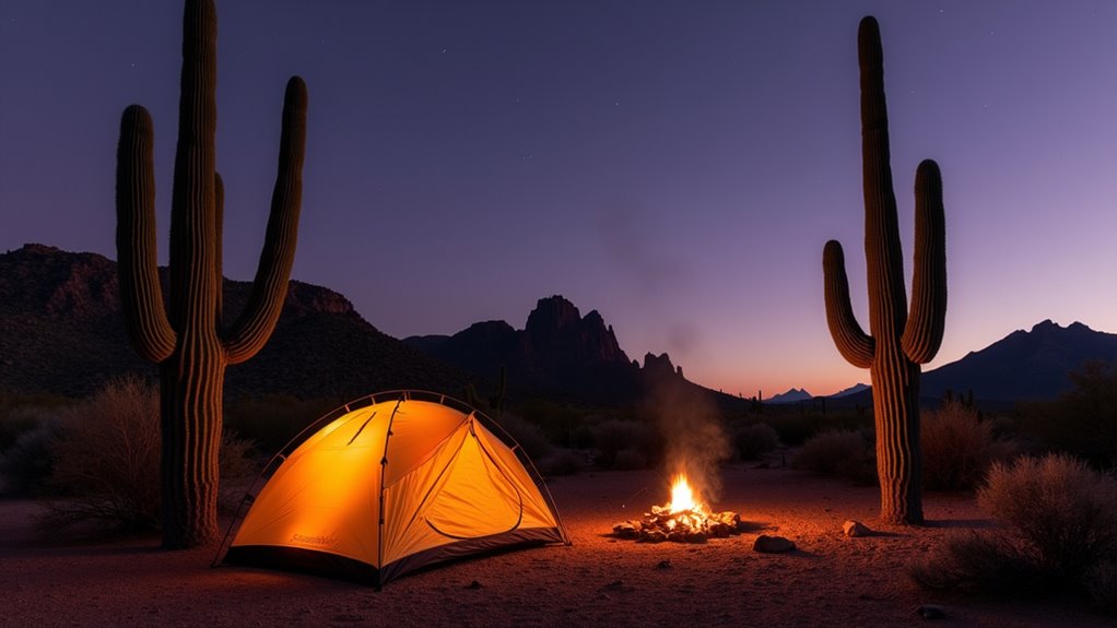winter camping in arizona