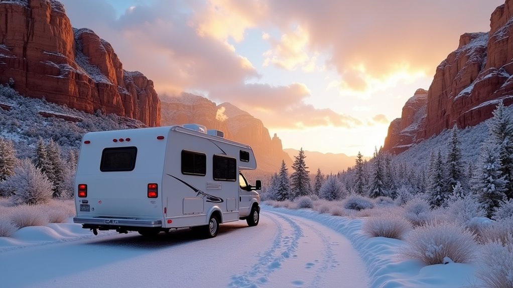 winter hiking in zion