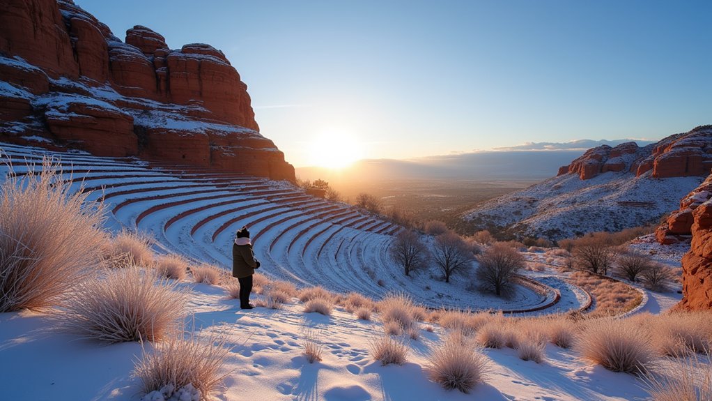 winter photography at red rocks