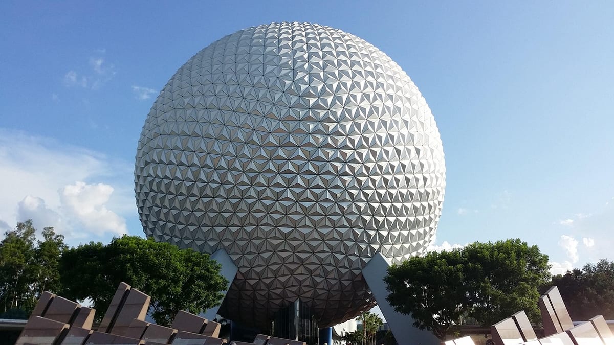 Spaceship Earth geodesic sphere at EPCOT in Walt Disney World