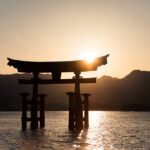 Miyajima torii gate sunrise