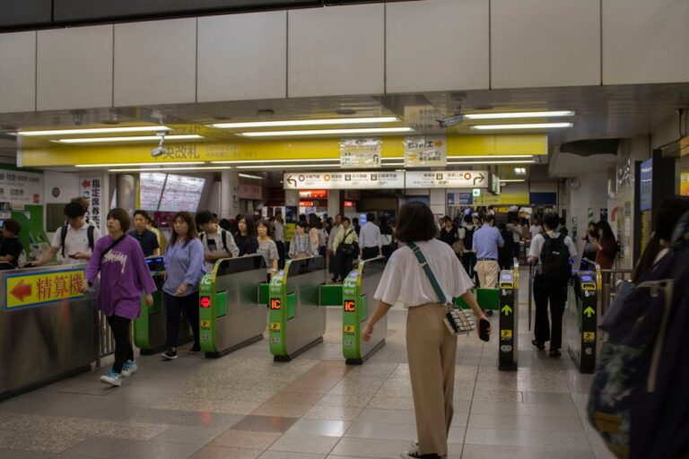 Tokyo subway station commuters