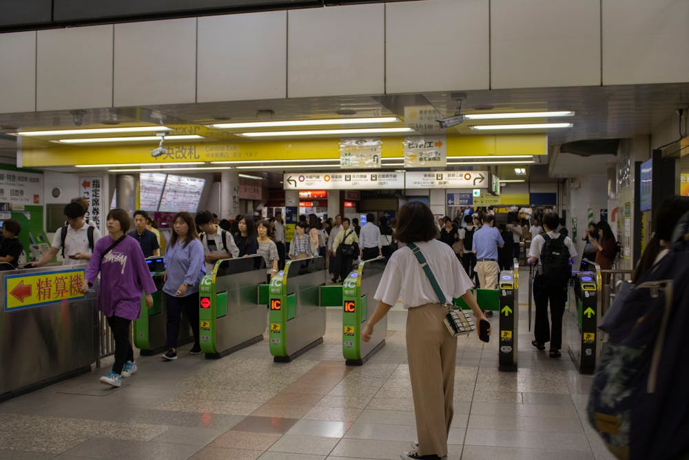 Tokyo subway station commuters