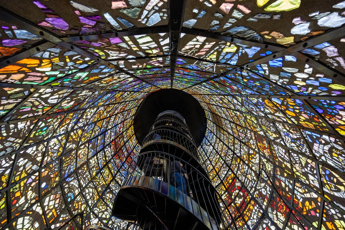 Stained glass tower at Hakone Open-Air Museum