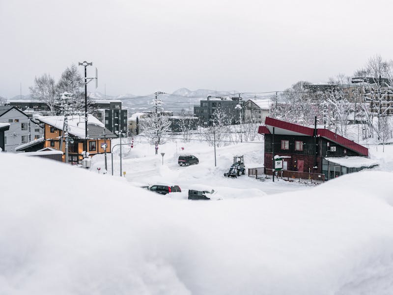 Serene winter scene in Niseko Hokkaido