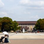 Family walking through Ueno Park near the Tokyo National Museum