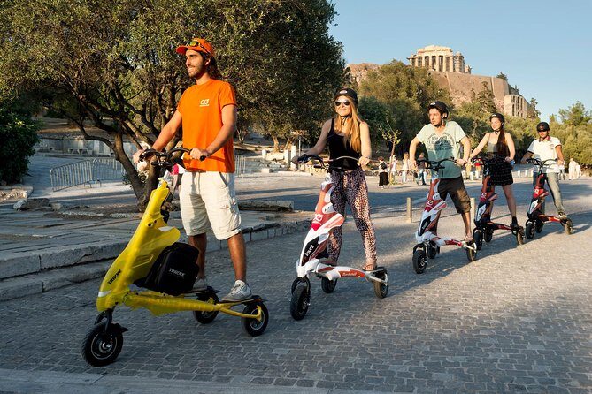 Acropolis Half-day Walking and Trikke Tour - Starting at Scooterise: helmets, orientation, and the handoff from hill to streets