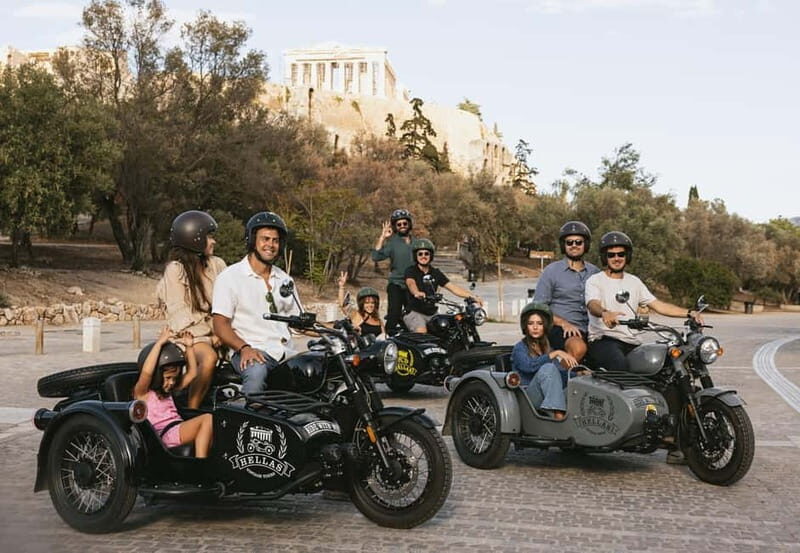 Acropolis of Athens: 60′ Tour in a Vintage Motorcycle - Sidecar seating and the “both of you get the best view” factor