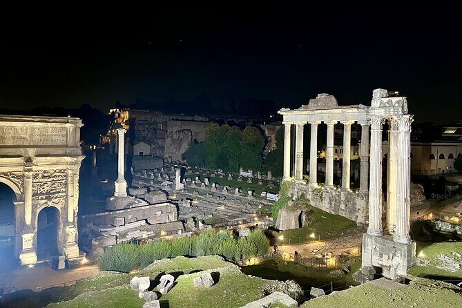 Colosseum and Roman Forum Sightseeing Area Night Walking Tour - Price and value: the $3.87 base plus tip-style reality