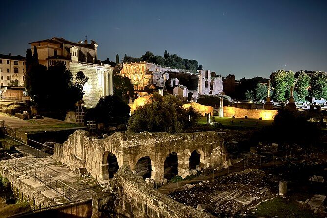 Colosseum and Roman Forum Sightseeing Area Night Walking Tour - What to expect from the guide and the group