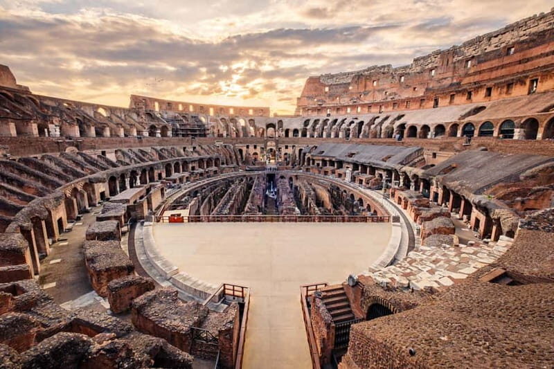 Colosseum Underground All Access Tour with Ancient Rome - Step into the Colosseum: arena floor first, then the upper levels story
