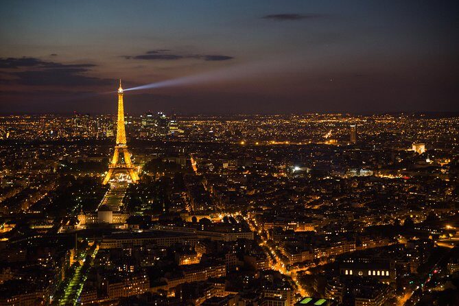 Eiffel Tower and City Tour by Bus with Seine River Cruise Option - Night Coach Loop: Air-Conditioned Sightseeing With Audio
