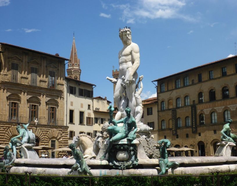 Florence: Private City Walking Tour with Accademia & Uffizi - Mercato della Paglia and Piazza della Signoria: Art Meets Civic Power