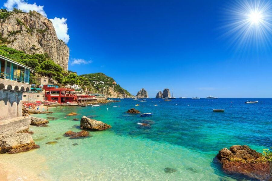 From Pompei: Capri shared tour - Panoramic Ferry to Capri and the Sorrento Coast Ride