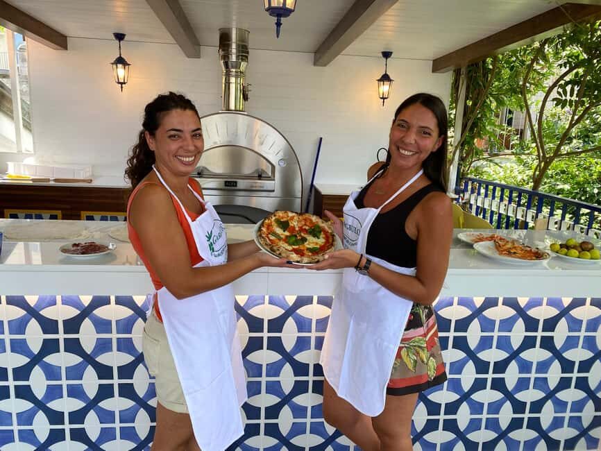 From Sorrento: Pizza-Making Class w/ View of Mount Vesuvius - Pickup, welcome drink, and the pizza story that matters