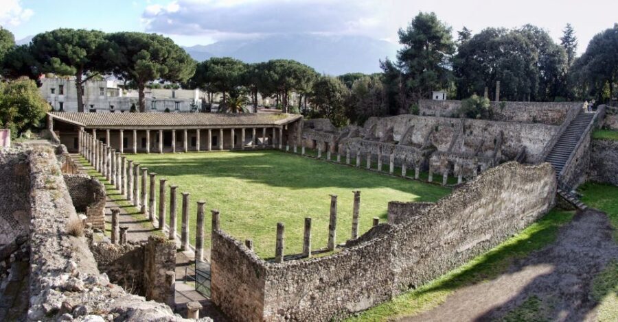 From Sorrento: Pompeii & Mt. Vesuvius Tour with Lunch & Wine - From Sorrento pickup to the Pompeii start