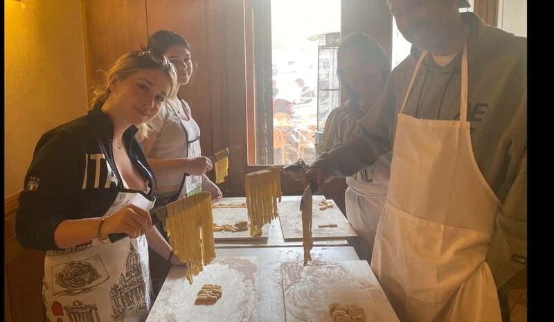 Hands-On Pasta & Tiramisu Class near Colosseum - Ristorante Massenzio Ai Fori: Cooking Steps Near Colosseo